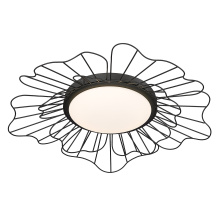 Golden 9132-FM24 NB-OP - Golden Lighting Yasmin Integrated LED Flush Mount in Natural Black